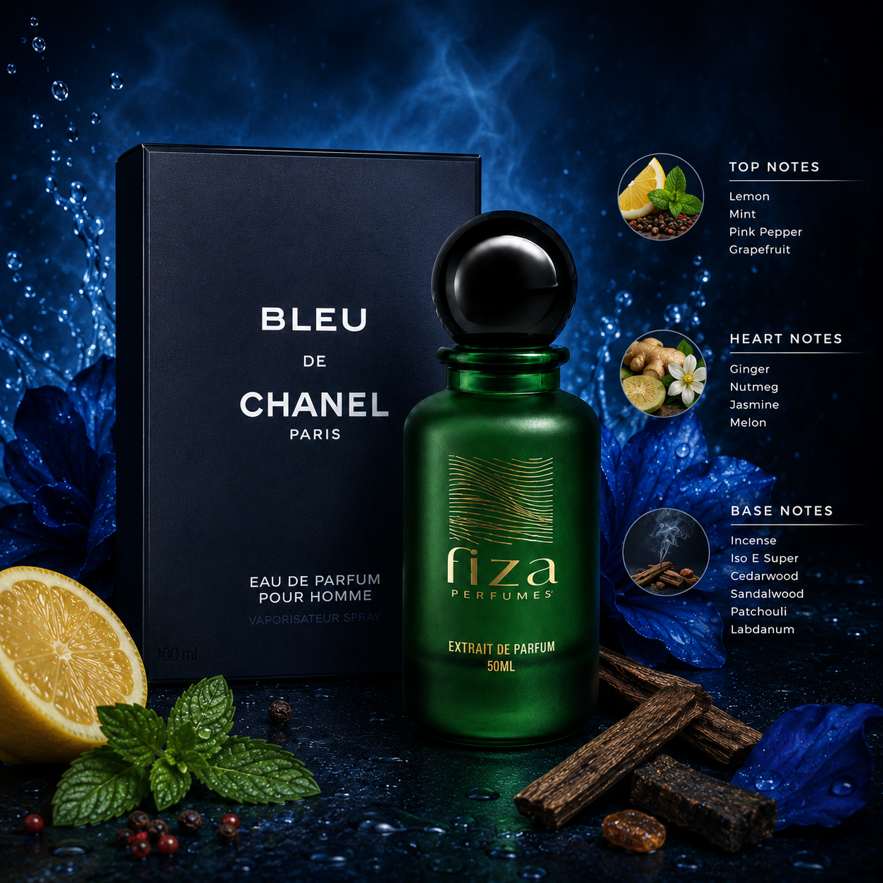 Blue By Fiza Perfumes (Inspired By Blue De channel)