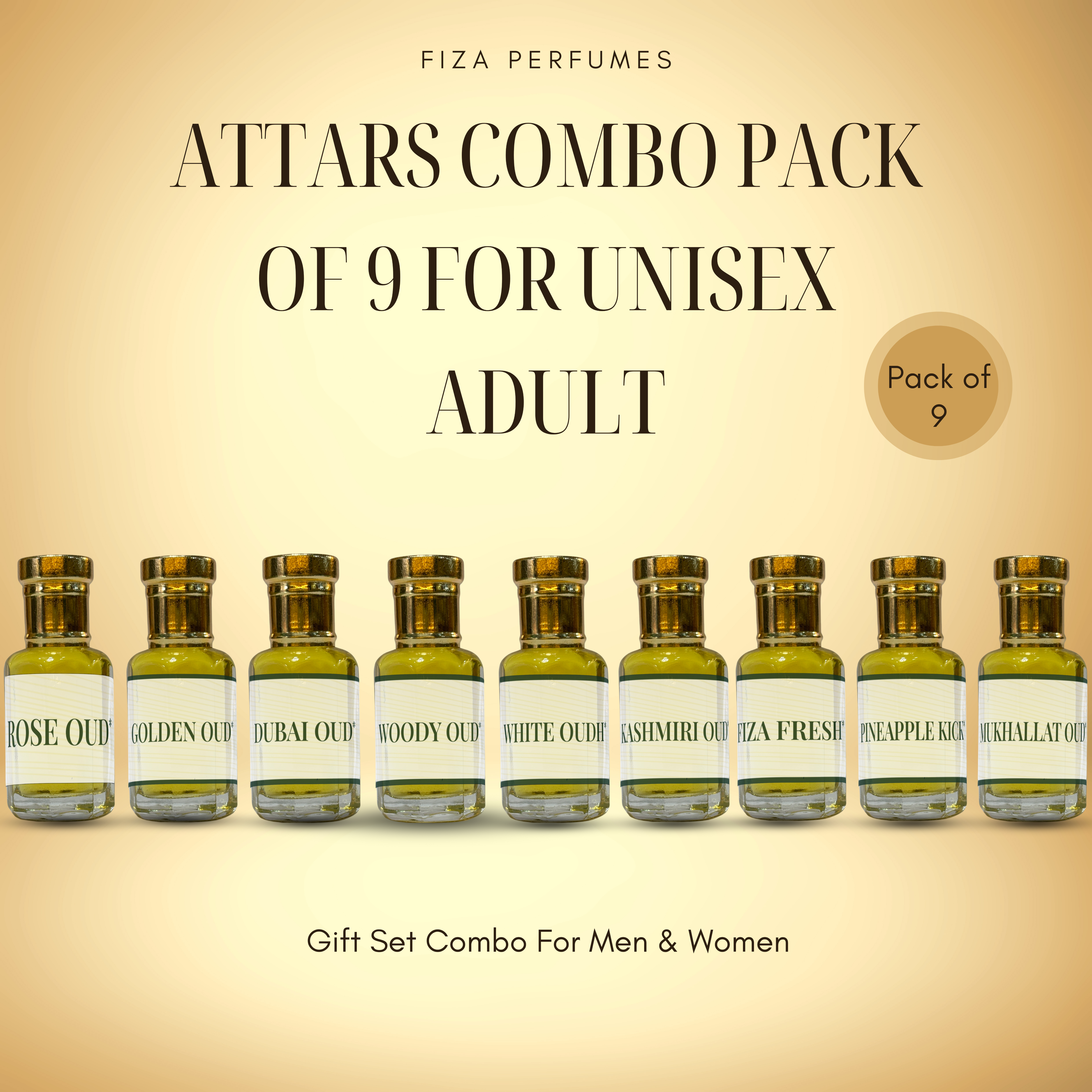 COMBO SET 9 - FIZA COMBO 5 & OUD COMBO 4 - 2.5 gm / 3ML EACH