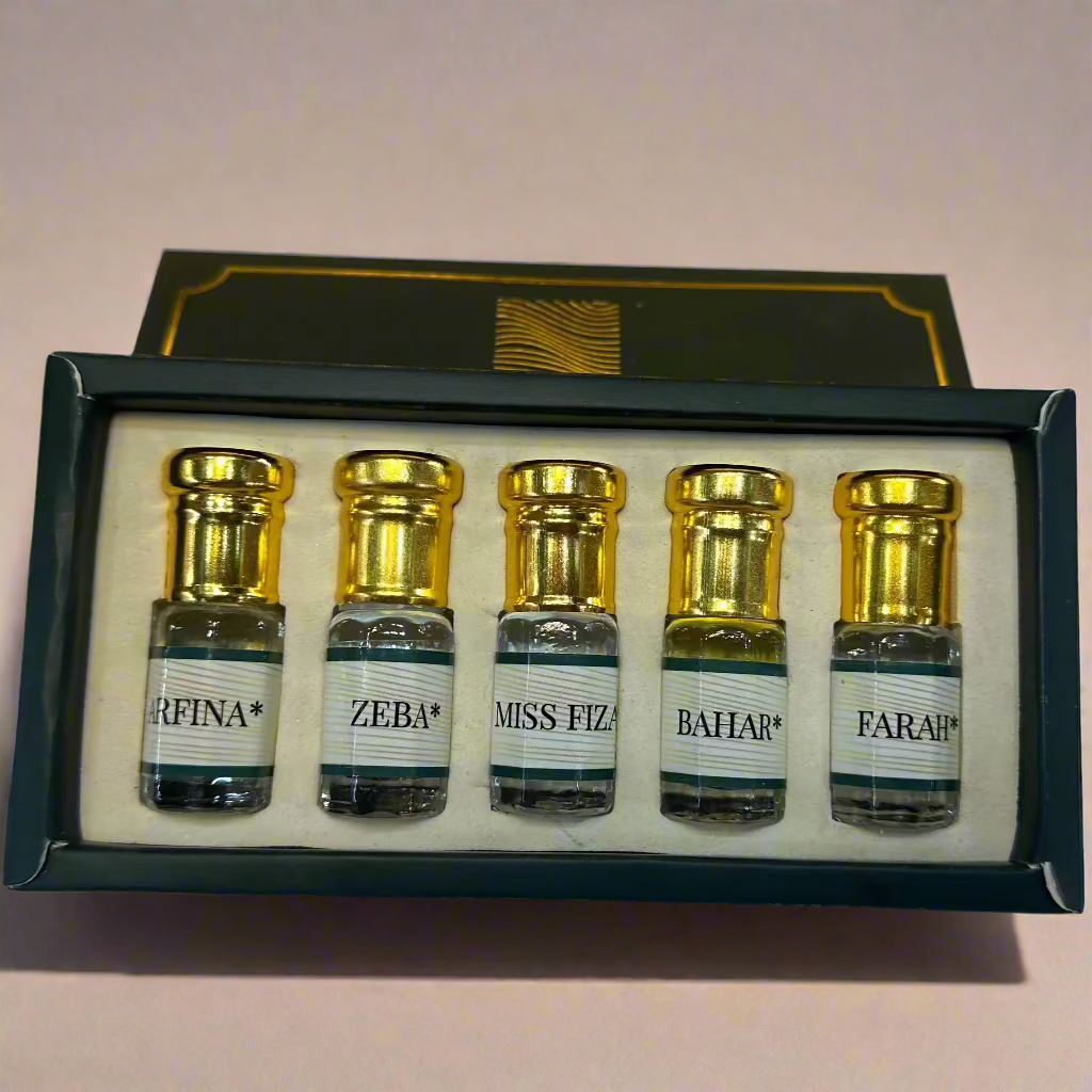 Womens Combo 5 Attar- fiza perfumes 2.5 / 3ml each