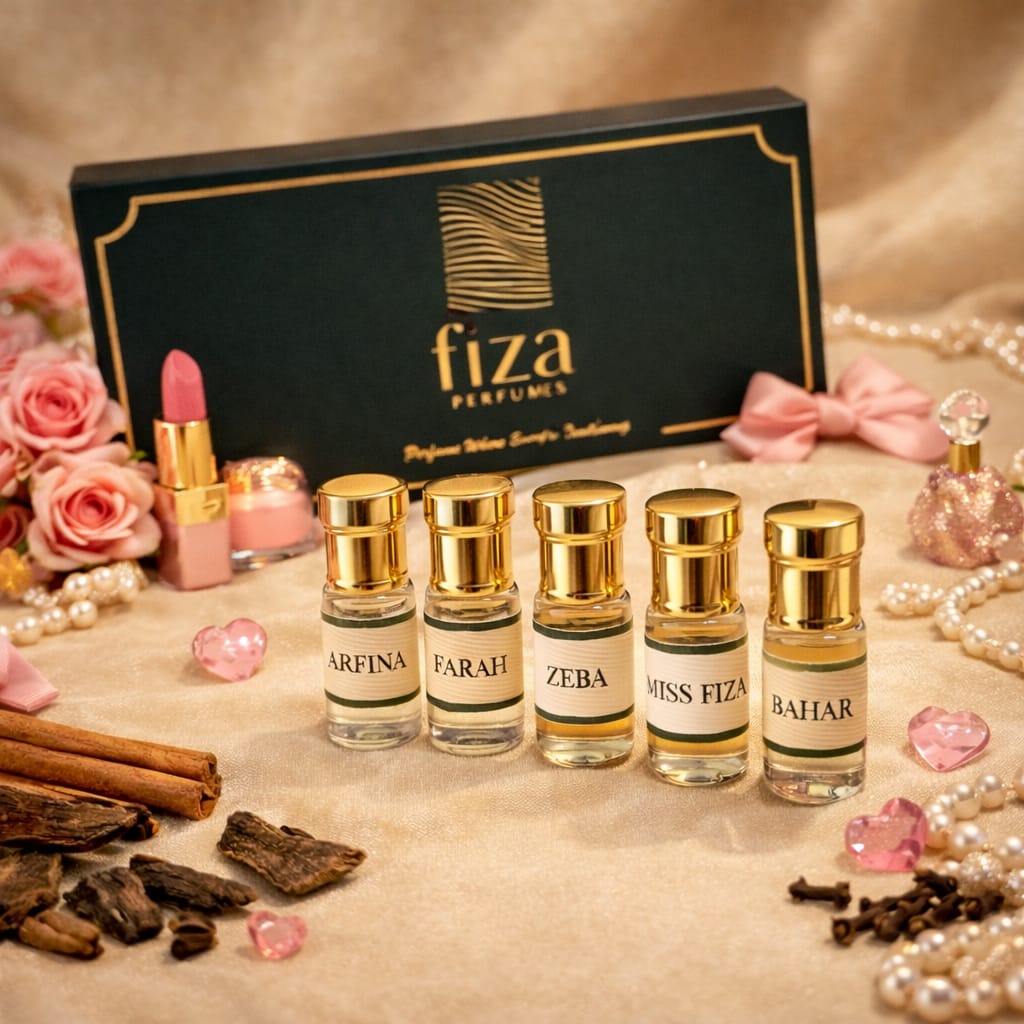 Womens Combo 5 Attar- fiza perfumes 2.5 / 3ml each